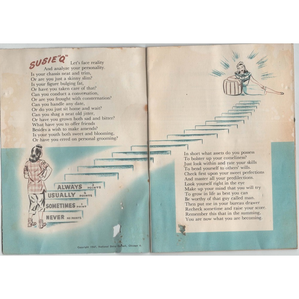 Vintage 1947 My Reflections National Dairy Council Grooming Etiquette Booklet - Picture 3 of 4